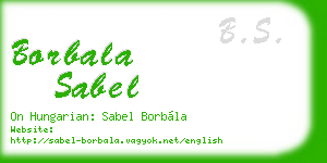 borbala sabel business card